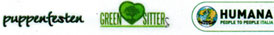 Logo associazioni: Associazione Greensitters, Associazione Puppenfesten, Humana