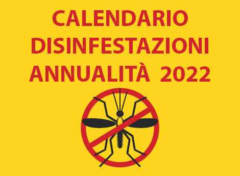 Calendario per disinfestazione contro mosche e zanzare