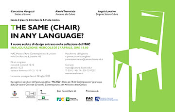 miniatura invito - MAC : The same (chair) in any language?