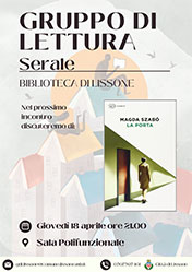 Lissone - miniatura locandina Gruppo di lettura serale 18 aprile 2024 | Magda Szabò - "La porta"