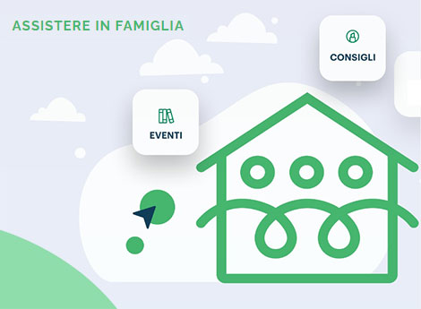 Lissone | icona da portale Assistere in Famiglia - casa vettoriale bordo verde