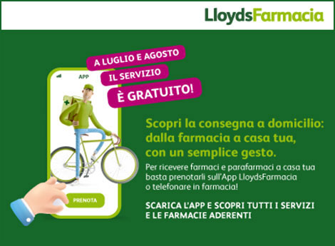 Comune di Lissone | frammento locandina consegna gratuita a domicilio LloydsFarmacia