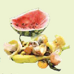 Lissone - resti di frutta da gettare nell'umido