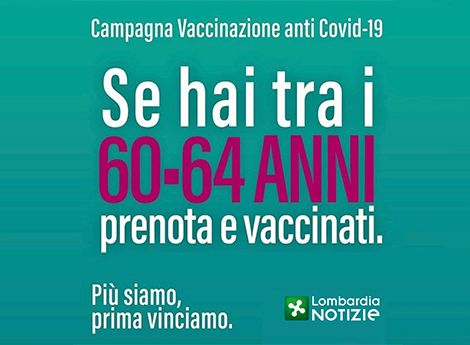 Immagine campagna vaccinazione anti convid-19 per  60-64 anni