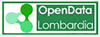 Icona con scritta Open Data Lombardia
