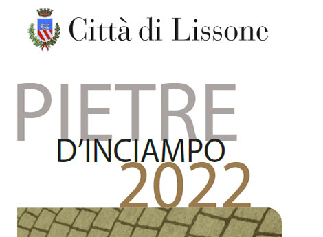 Città di Lissone, scritta Pietre d'inciampo 2022