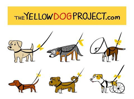 Lissone - un particolare della locandina The Yellow Dog Project con cani disegnati