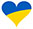 Lissone- Emergenza Ucraina | Icona cuore blu e giallo