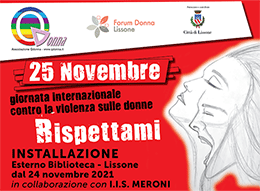 Lissone- 25 novembre Giornata internazionale contro la violenza sulle donne 2021