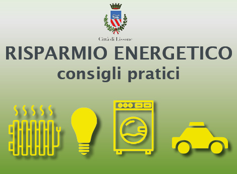 Comune di Lissone | Icona Risparmio Energetico | termosifone, lampadina, lavatrice, auto