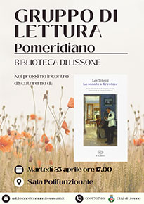 miniatura locandina Gruppo di Lettura Pomeridiano Biblioteca di Lissone | Lev Nikolaevic Tolstoj  - "Sonata a Kreutzer"