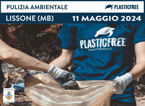 Lissone | frammento locandina Plastic Free Pulizia ambientale