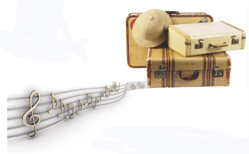 note musicali e bagagli viaggio in musica