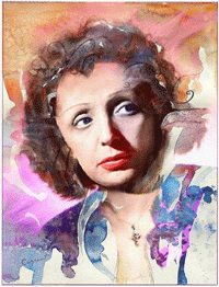 Immagine Edith Piaf dipinta