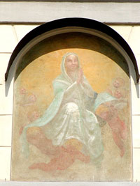 Dipinto situato all' esterno dell' oratorio dell'Assunta