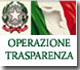 Icona con logo Repubblica Italiana e tricolore, con testo "Operazione Trasparenza"