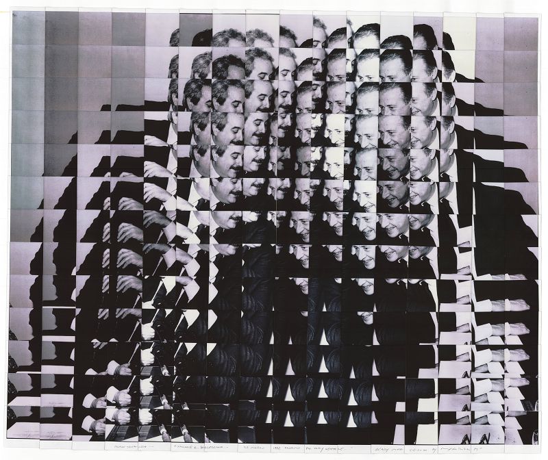 Falcone e Borsellino, 1992  Fotografia di Tony Gentile 2020 Mosaico con Fuji-instax cm 117x98 LUCHI Collection