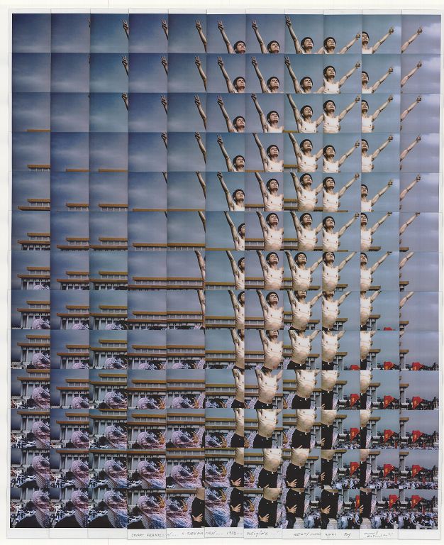 Maurizio Galimberti Piazza Tienanmen, 1979 Fotografia di Stuart Franklin 2021 Mosaico con Fuji-instax cm 86x70 LUCHI Collection