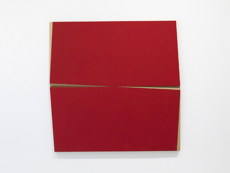 Sean Shanahan, Untitled, 2018, olio su MDF, 100 x 100 x 3 cm - collezione privata, Milano.