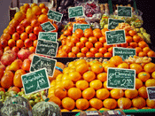 Foto banco frutta del mercato