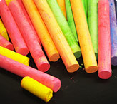 immagine a colori gessetti colorati per lavagna
